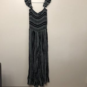 BOGO American Rag Black White Paisley Bandana Jumper Jumpsuit